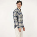 Blue Check Classic Men's Casual Shirt-1