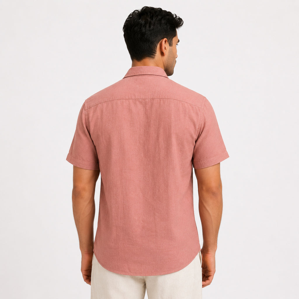 Men's Solid Mustard Casual Wear Shirt-3