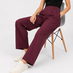 Women's Velvet Ember Wide-Leg Trousers-1