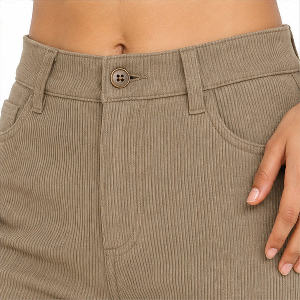 Women’s Taupe Wide Leg Trousers-2