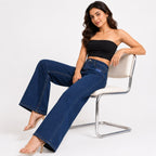 Women's Blue High Waist Wide Leg Jeans | Stylish Relaxed Fit Denim Pants for Casual Everyday Fashion-2