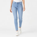 Women's Light Blue Skinny Fit Denim Jeans-1