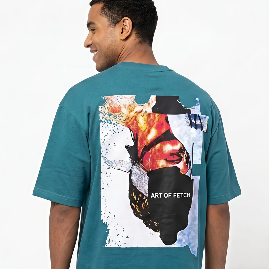Men's Art of Fetch Oversized Graphic T-Shirt-3
