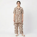 Women's Cream Abstract Printed Co-Ord Set-1