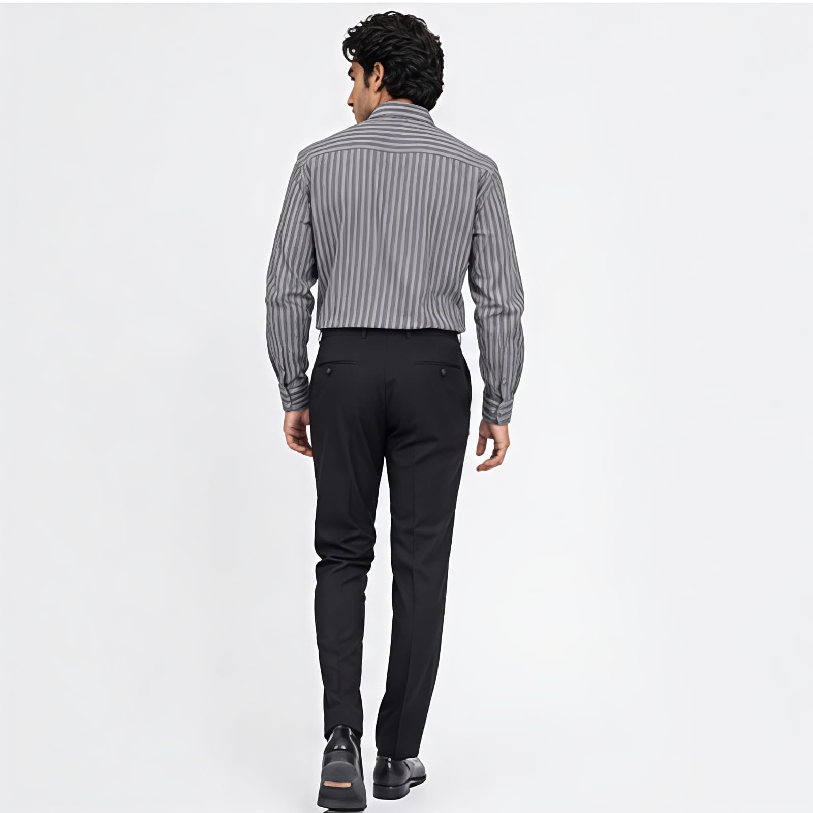 Men's Refined Pista Stripe Executive Formal Shirt-4