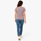 Women's Light Brown Los Angeles Typography Crew Neck T-Shirt | Regular Fit Half Sleeve Graphic Tee-4