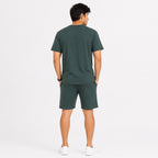 Men's Dark Green Graphic Printed Co-Ord Set-1