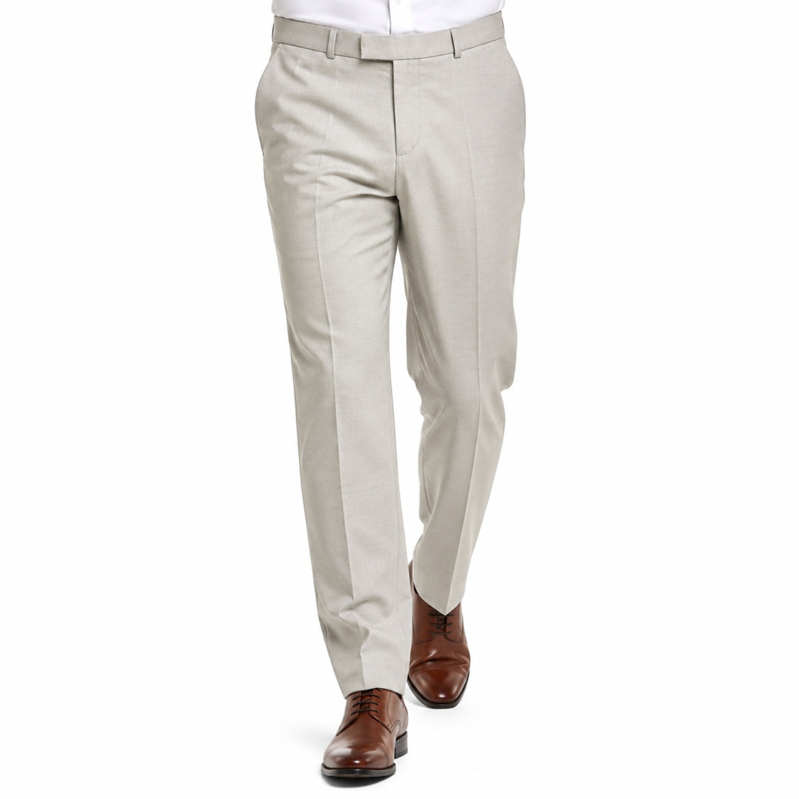 Men's Desert Sand Slim Fit Formal Trousers-4
