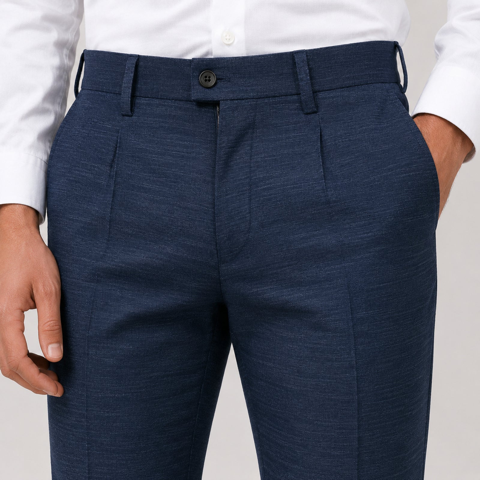 Men's Graphite Luxe Slim Fit Formal Trousers-4