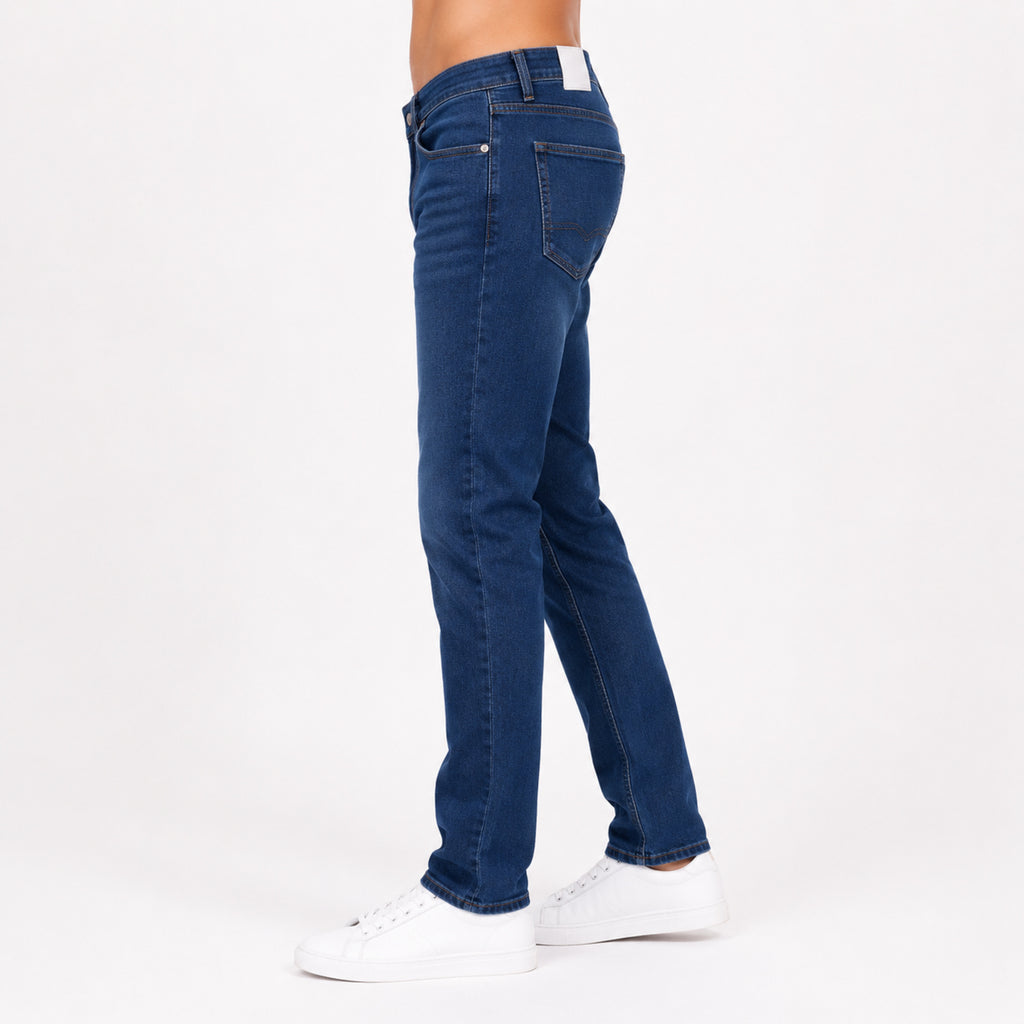 Men's Essential Blue Slim Fit Denim Jeans-1