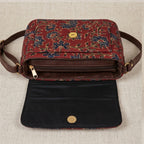 Women's Maroon Floral Printed Crossbody Sling Bag with Flap Closure-3