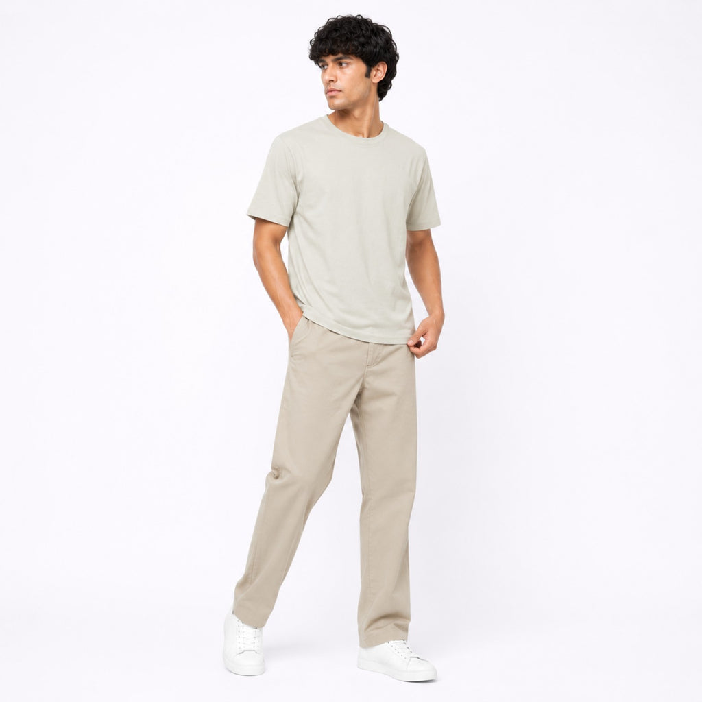 Men's Mint Breeze Solid Cotton T-Shirt-4