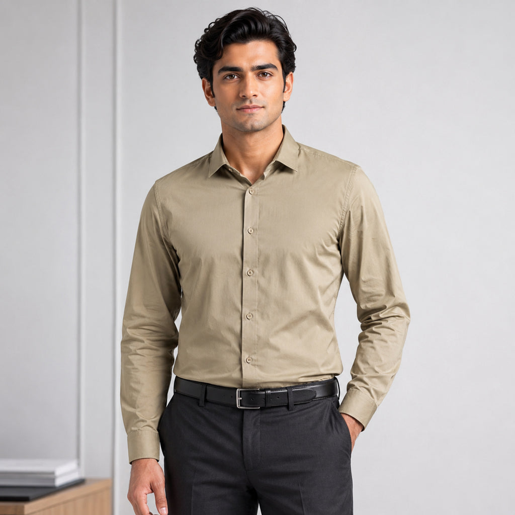 Men's Sage Parrot Green Premium Formal Shirt-2