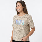 Women's Abstract Print Graphic Casual T-Shirt-4