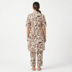 Women's Cream Abstract Printed Co-Ord Set-4