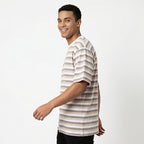 Men's Relaxed Fit Multi-Stripe Oversized T-Shirt-1
