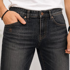 Men's Blue Light-Washed Regular Fit Casual Denim Jeans-2