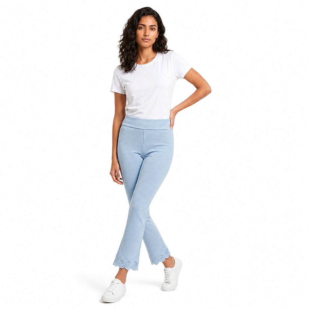 Pista Ribbed Flare Hem Pants-1