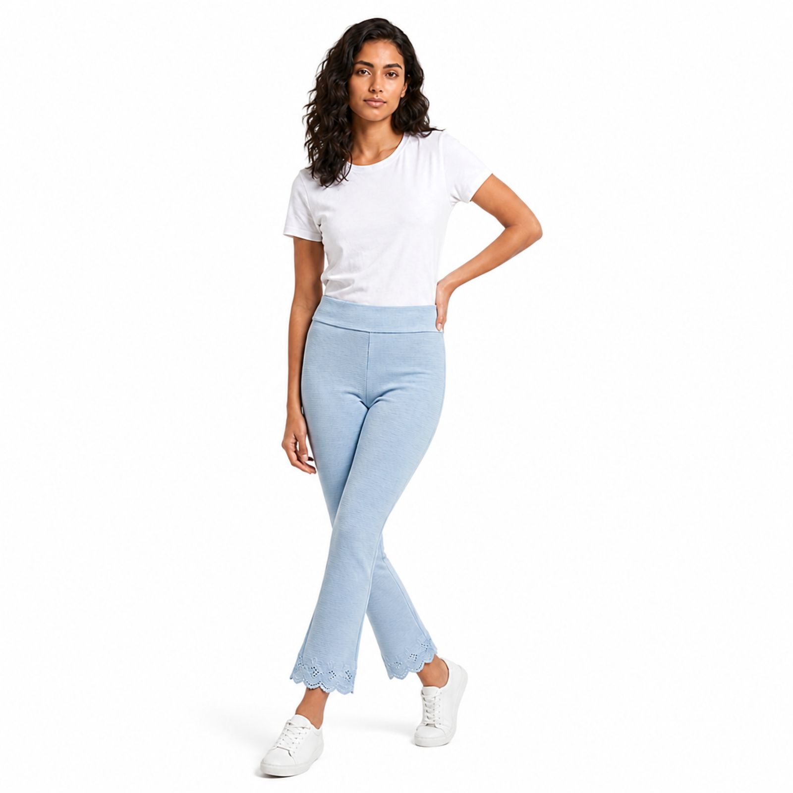 Pista Ribbed Flare Hem Pants-1