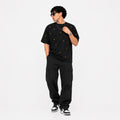 Men's Charcoal Minimal Print Oversized T-Shirt-4
