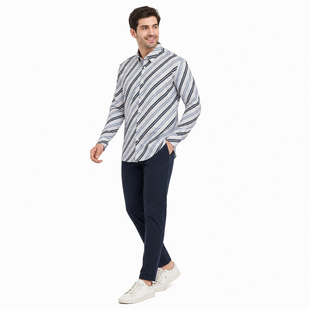 Men's Classic Stripe Full Sleeve Shirt-1