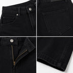Women's Black Ultra Wide Leg Jeans | High-Rise Premium Denim-4