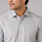 Men's Minimalist Pista Geometric Print Casual Shirt-3