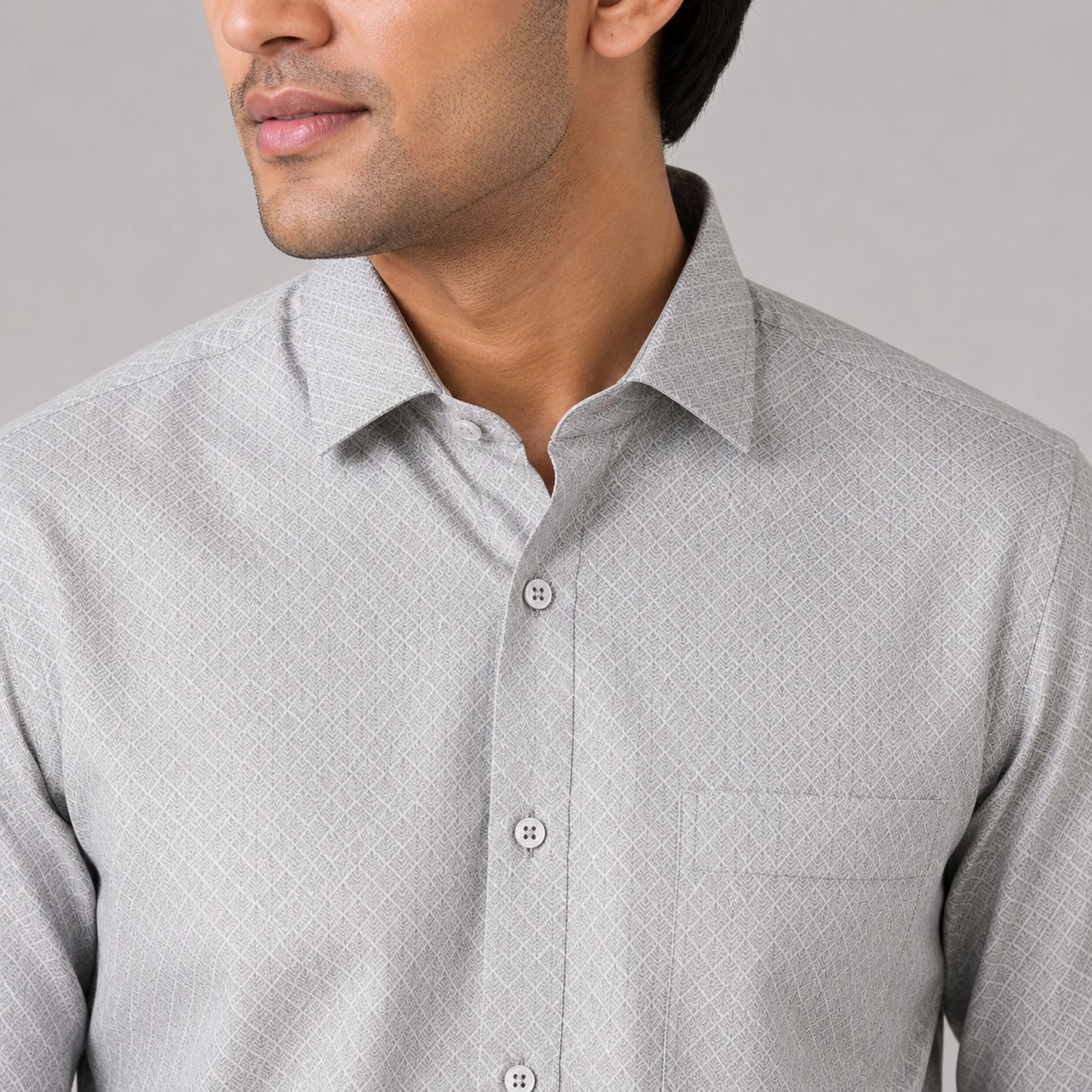 Men's Minimalist Pista Geometric Print Casual Shirt-3