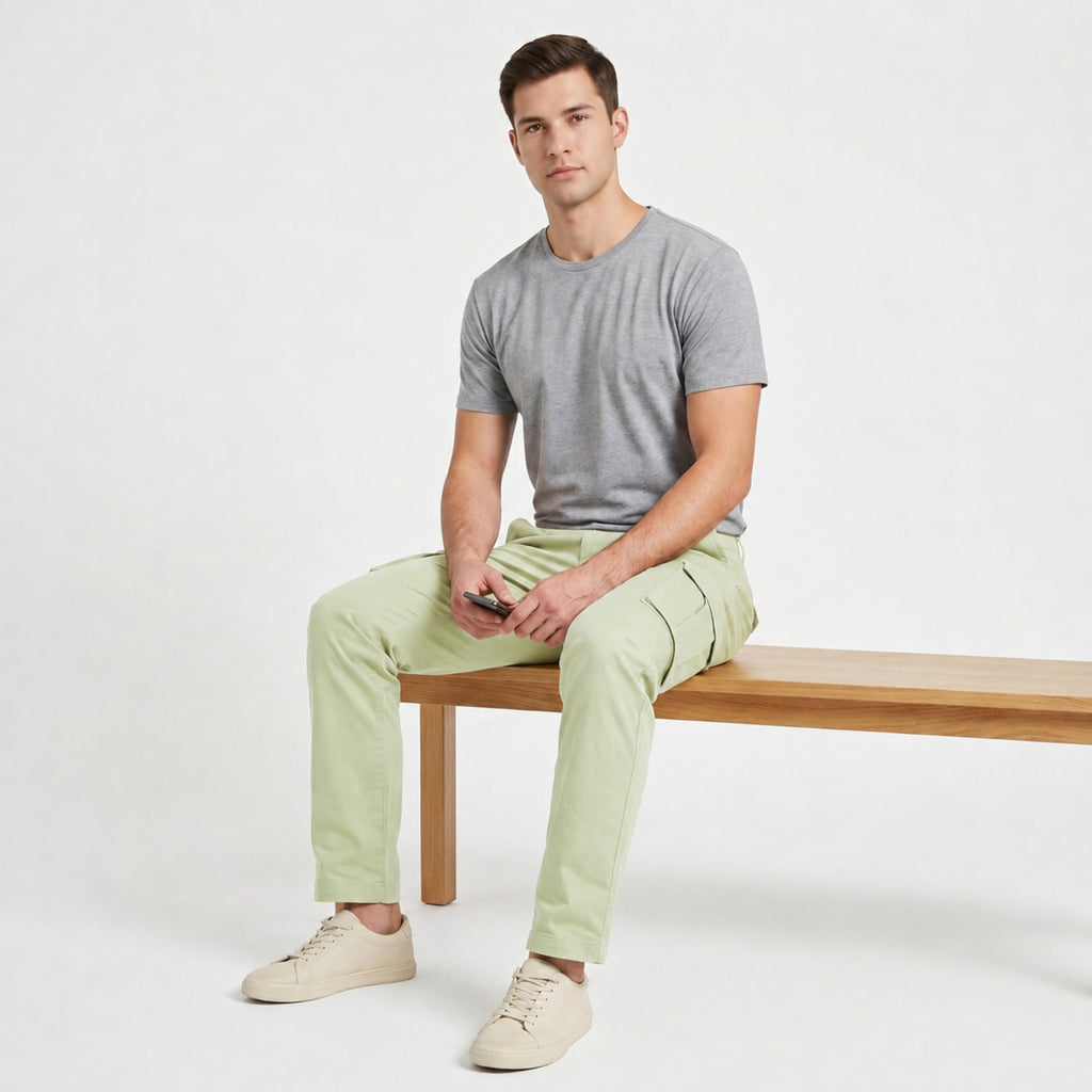 Men's Olive Utility Cargo Pants-3