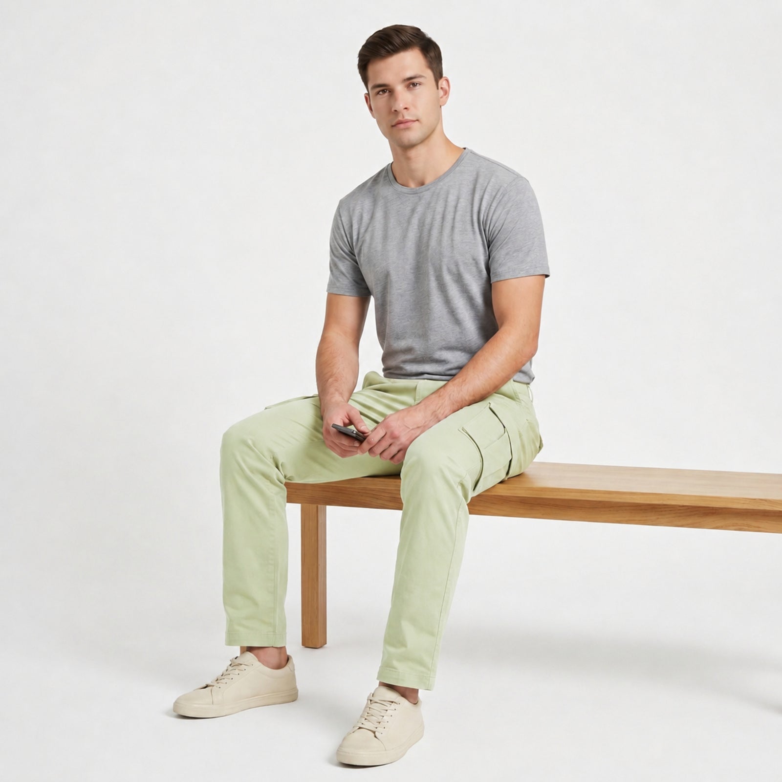 Men's Olive Utility Cargo Pants-3
