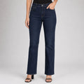 Women's Dark Blue Straight Fit Denim Jeans-1