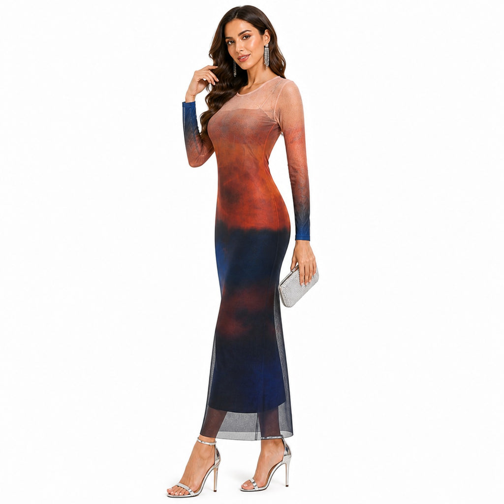 Sunset Ombre Bodycon Dress-2