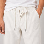 Men's Classic White Relaxed Fit Lounge Trousers-1