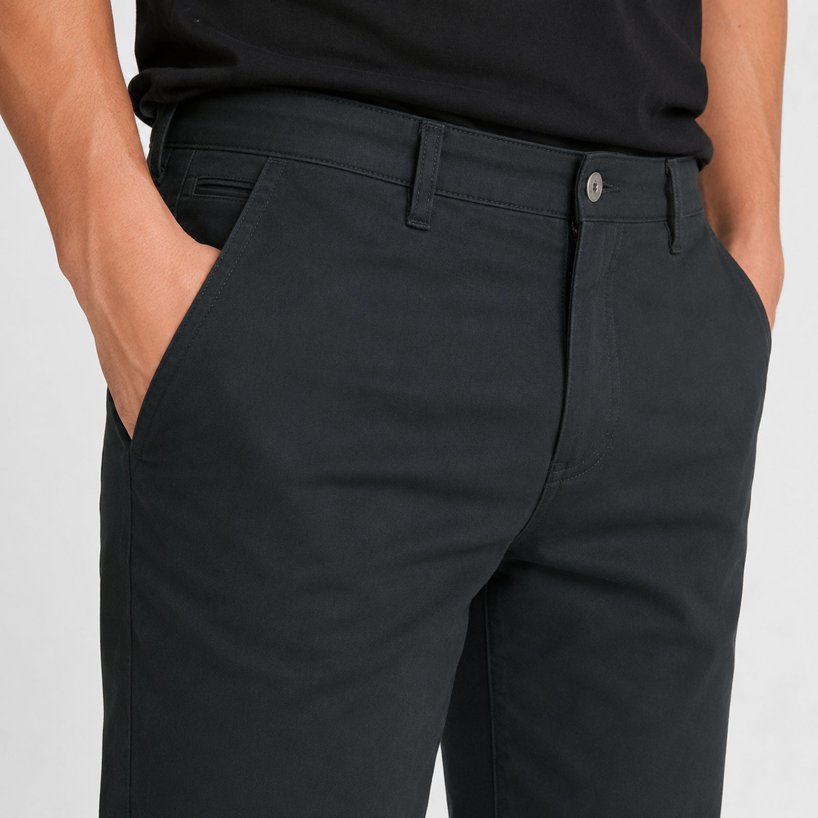 Men's Navy Blue Premium Tailored Smart Casual Trousers-4