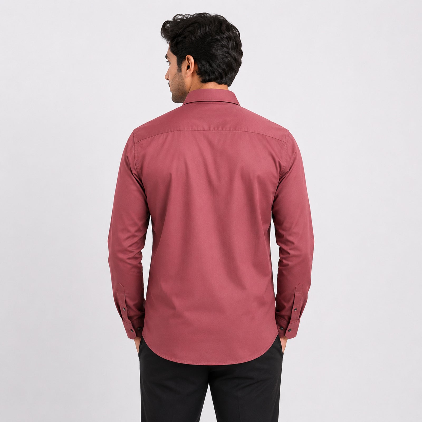 Men's Royal Rust Embroidered Statement Formal Shirt-4