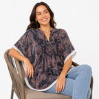 Women's Printed Boho Kaftan Top-1