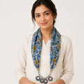 Women's Floral Print Scarf Necklace-1