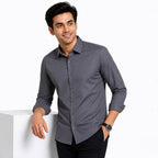 Slate Edge Slim-Fit Formal Shirt-3