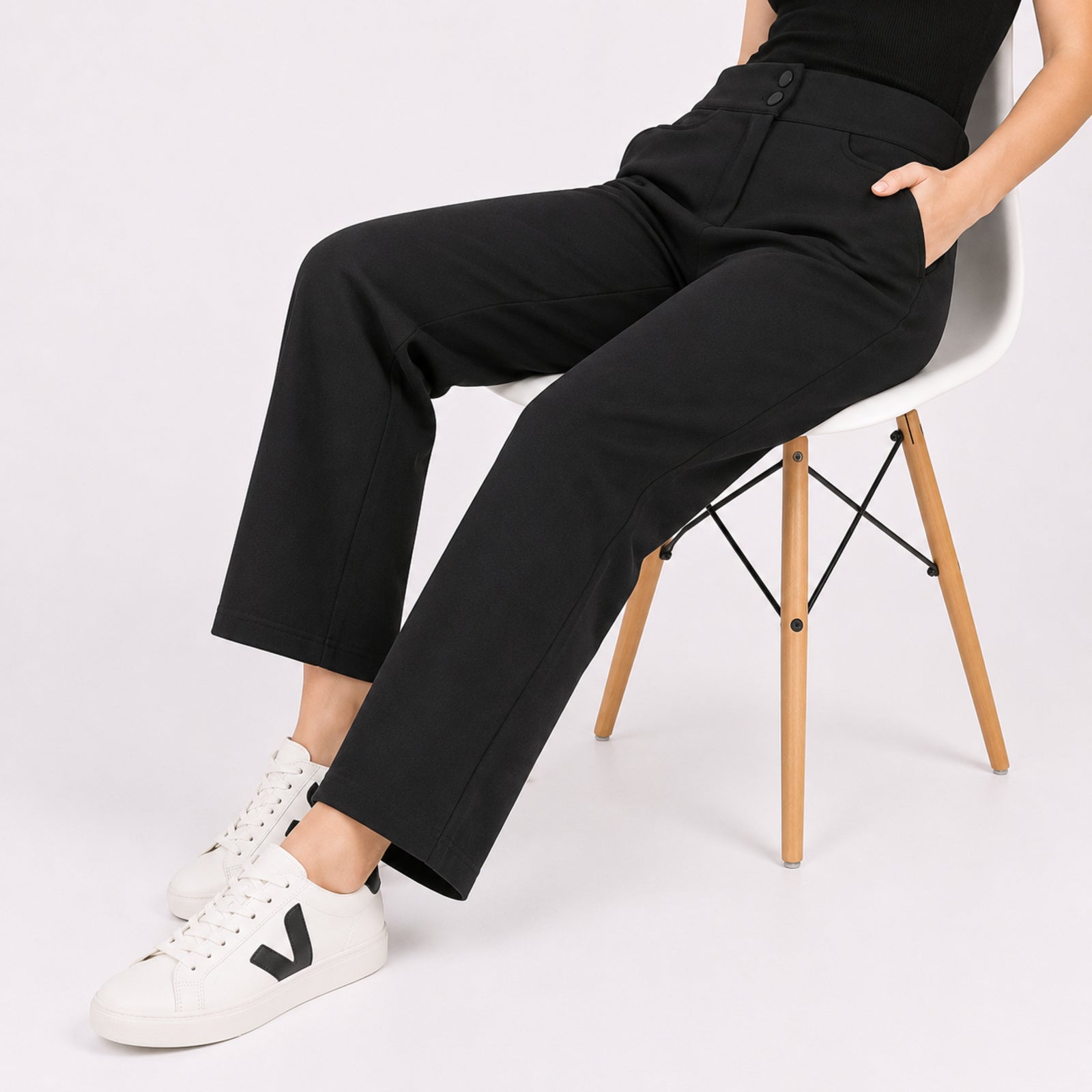 Women's Noir Edge Slim-Fit Trousers-2