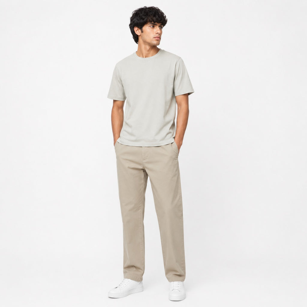 Men's Mint Breeze Solid Cotton T-Shirt-1