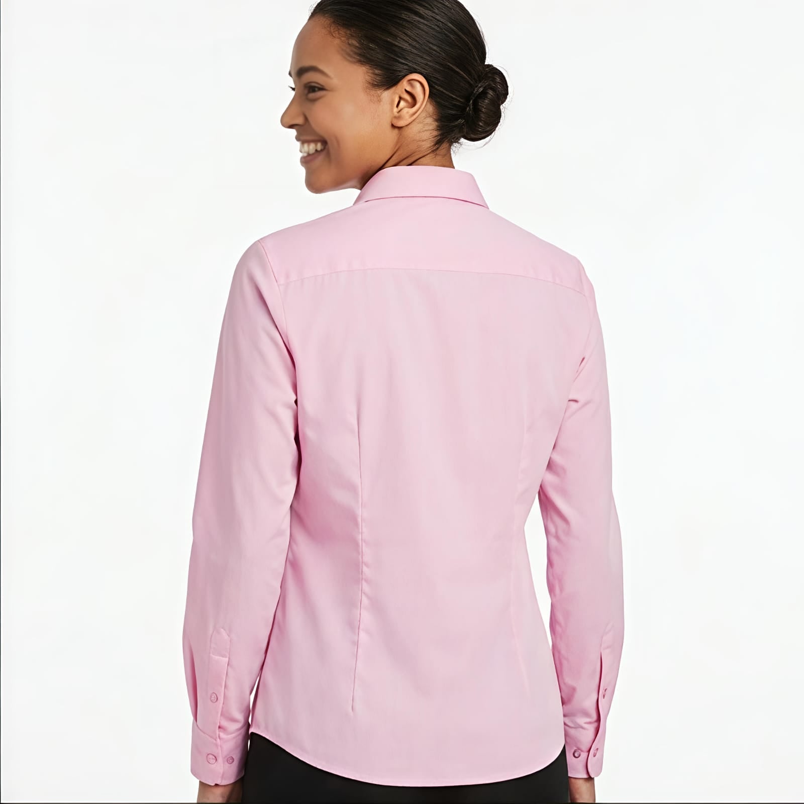 Women's Classic Blush Pink Formal Shirt-4
