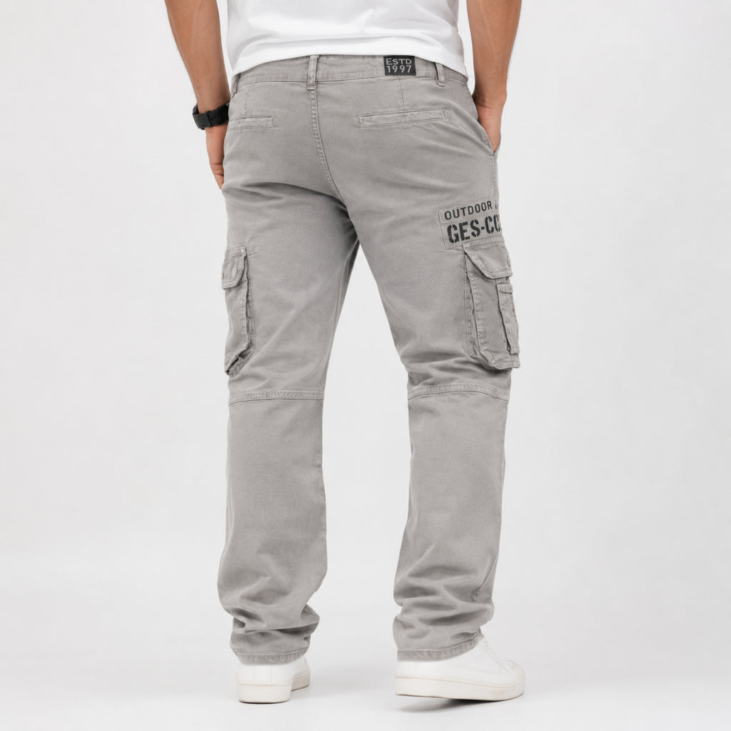 Men's Pastel Green Utility Cargo Pants-4
