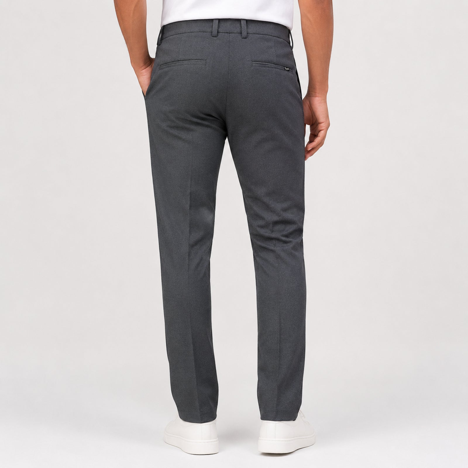 Men's Executive Charcoal Slim Fit Formal Trousers-1
