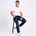 Midnight Blue Slim Fit Cargo Jeans-2