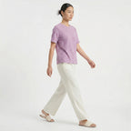 Lavender Textured Crew Neck Top-4