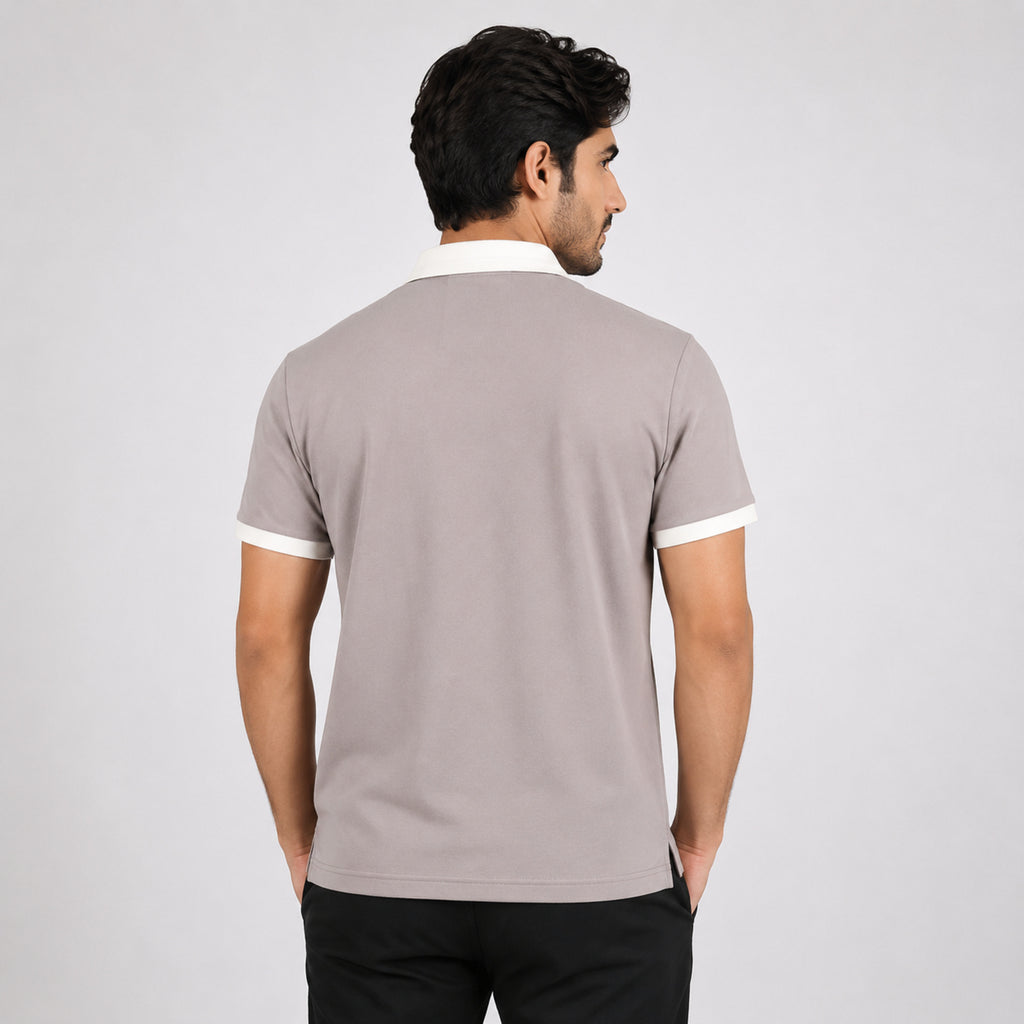 Men's Riviera White Vertical Stripe Polo T-Shirt-4