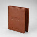 Men's Luxury Tan Leather Bifold Wallet with Embossed Brand Branding-1