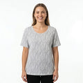 Women's Cotton Textured Half Sleeve T-Shirt-1