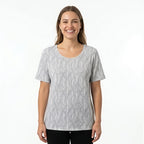 Women's Cotton Textured Half Sleeve T-Shirt-1