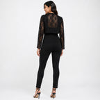 Women's Black Lace Bolero Shrug with Full Sleeves-4